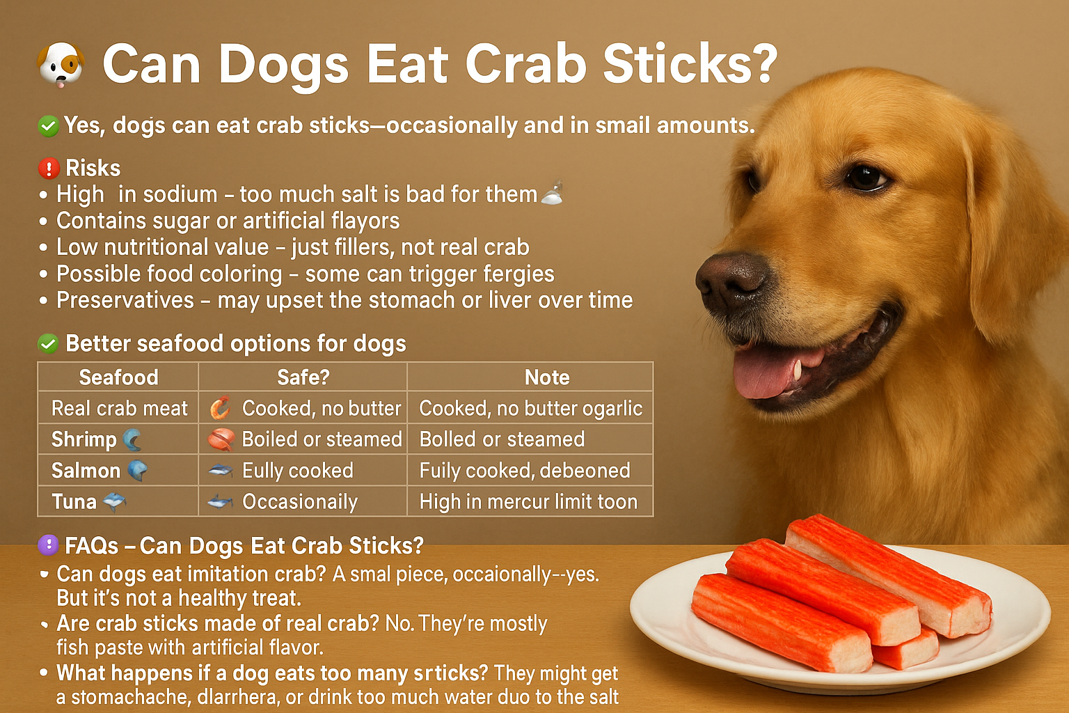 Can dogs eat crab sticks
